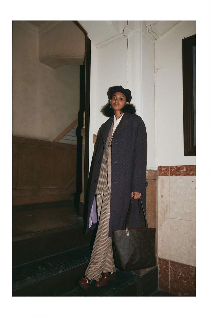 Needles fall winter 2022 lookbook jacquard checked ogee broacde print suits hats jackets tracksuits fur caps baker hats  imagesrelease info 