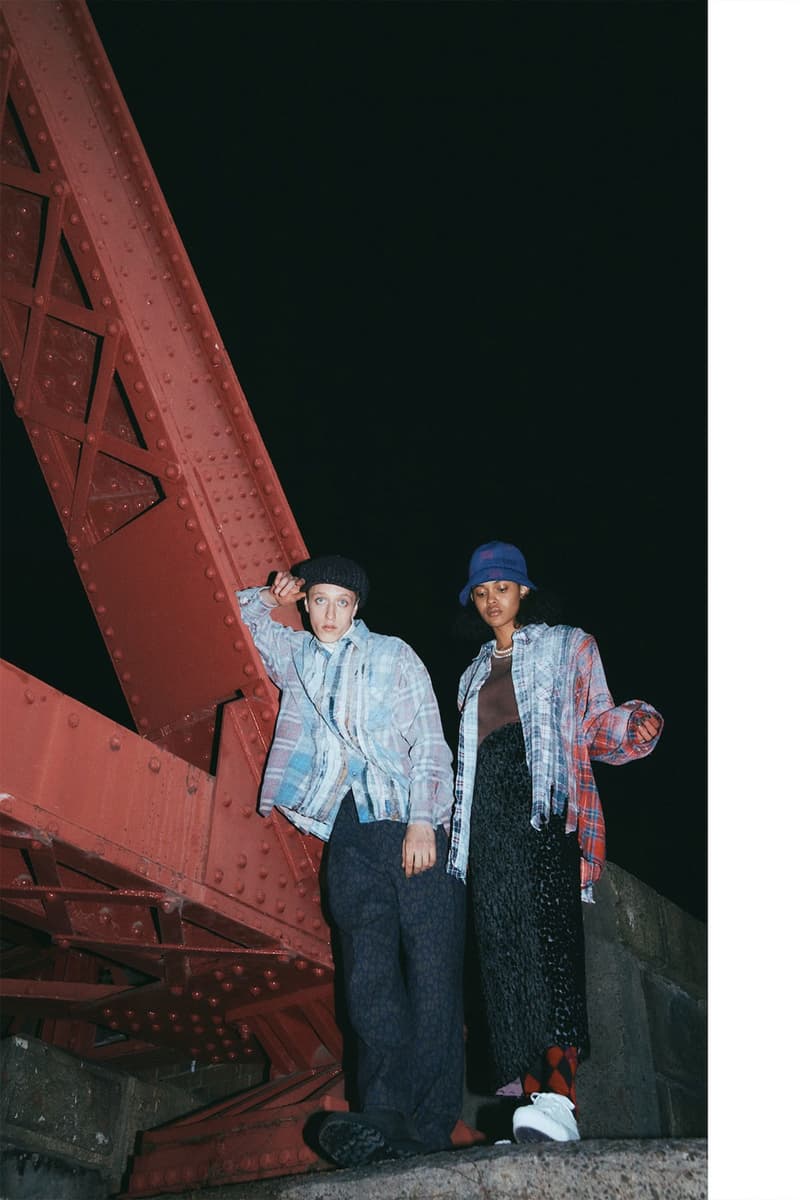 Needles fall winter 2022 lookbook jacquard checked ogee broacde print suits hats jackets tracksuits fur caps baker hats  imagesrelease info 