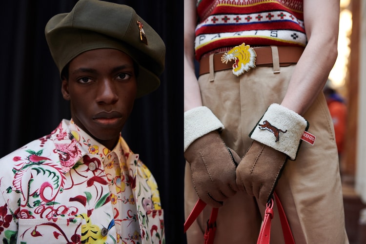 Backstage at NIGO's KENZO FW22 Runway Show