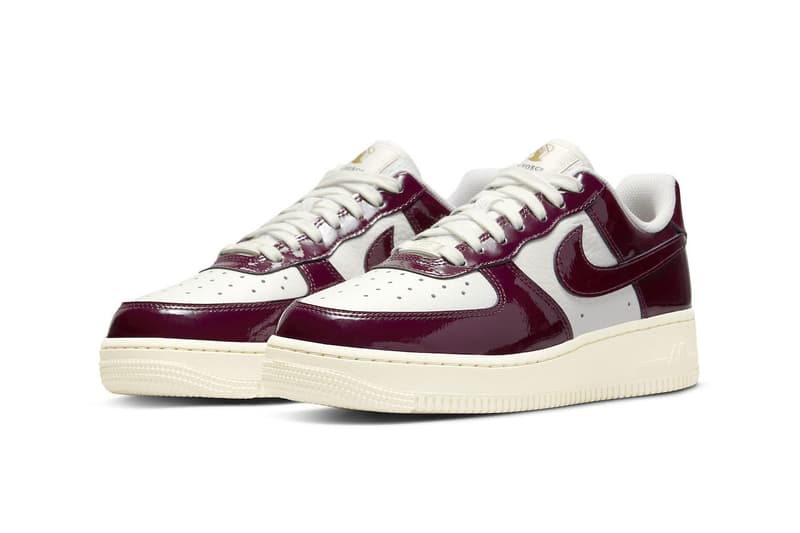 Nike Air Force 1 Low Ancient Rome Release Info dq8583 100 roman empire bust gold figurehead burgundy patent leather white yellowed aged sole unit release date info price