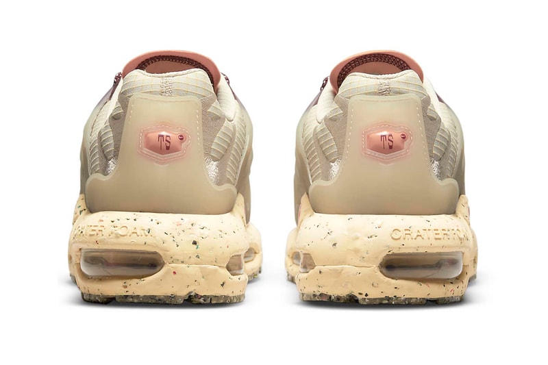 nike air max plus terrascape pearl white dark beetrot hot curry canvas release details sustainable grind waste recycled DC6078-200