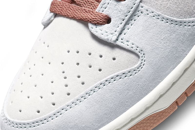 Nike dunk high low fossil rose DH7577 001 pink white gum brown light blue release info