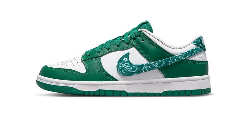 dunk low white green orange