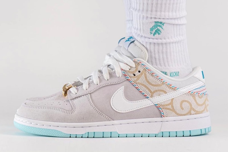 Nike Dunk Low White Barber Shop On-Foot Release Info DH7614-500 Date Buy Price 