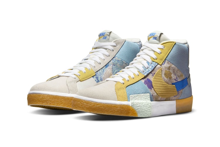 Nike SB Blazer Mid Edge "Bandana" Arrives in Patchwork Denim Print
