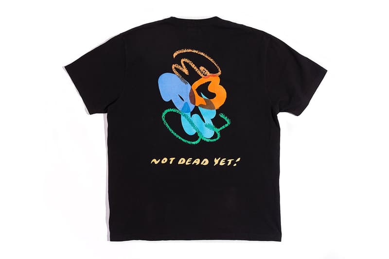 noah mayumi-yamase upcycling project not dead yet t shirts hoodies long sleeves crayon watercolor art japan new york upcycling collection release info