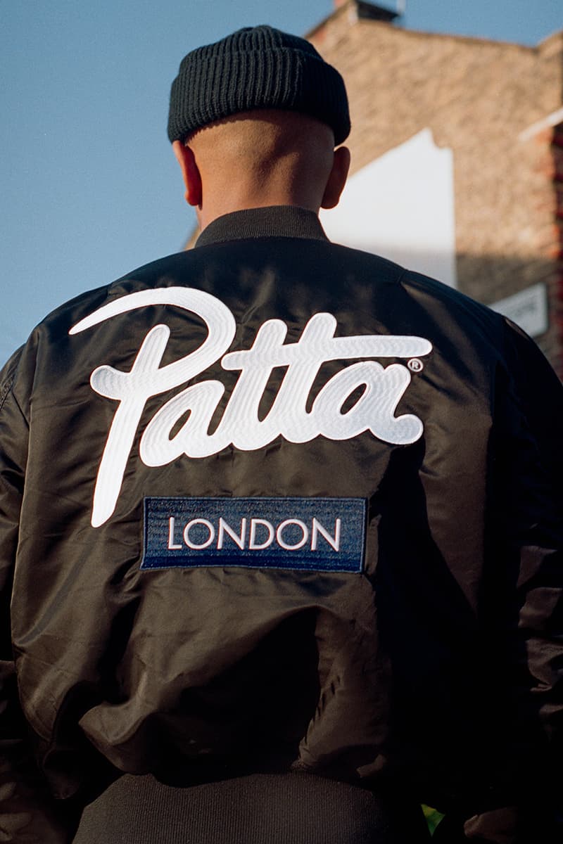 patta alpha industries ma-1 flight bomber jacket london amsterdam milan release details