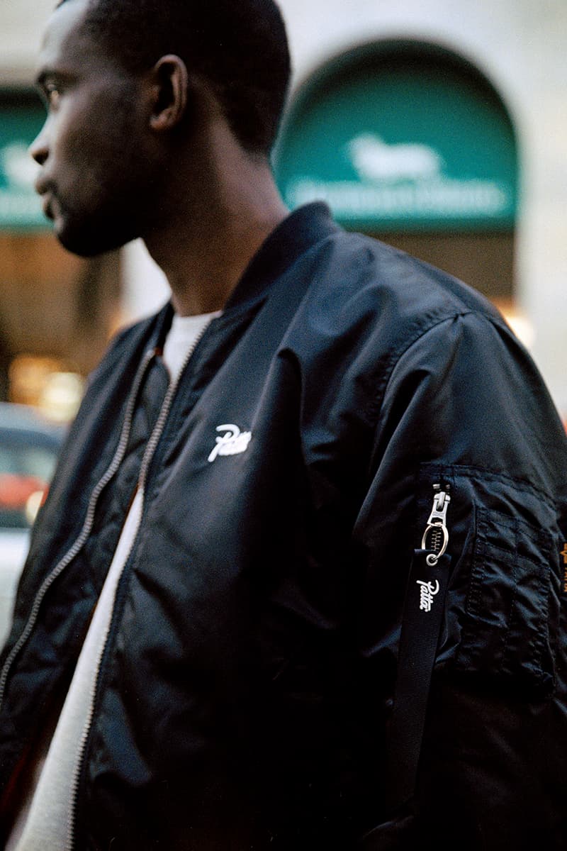 patta alpha industries ma-1 flight bomber jacket london amsterdam milan release details