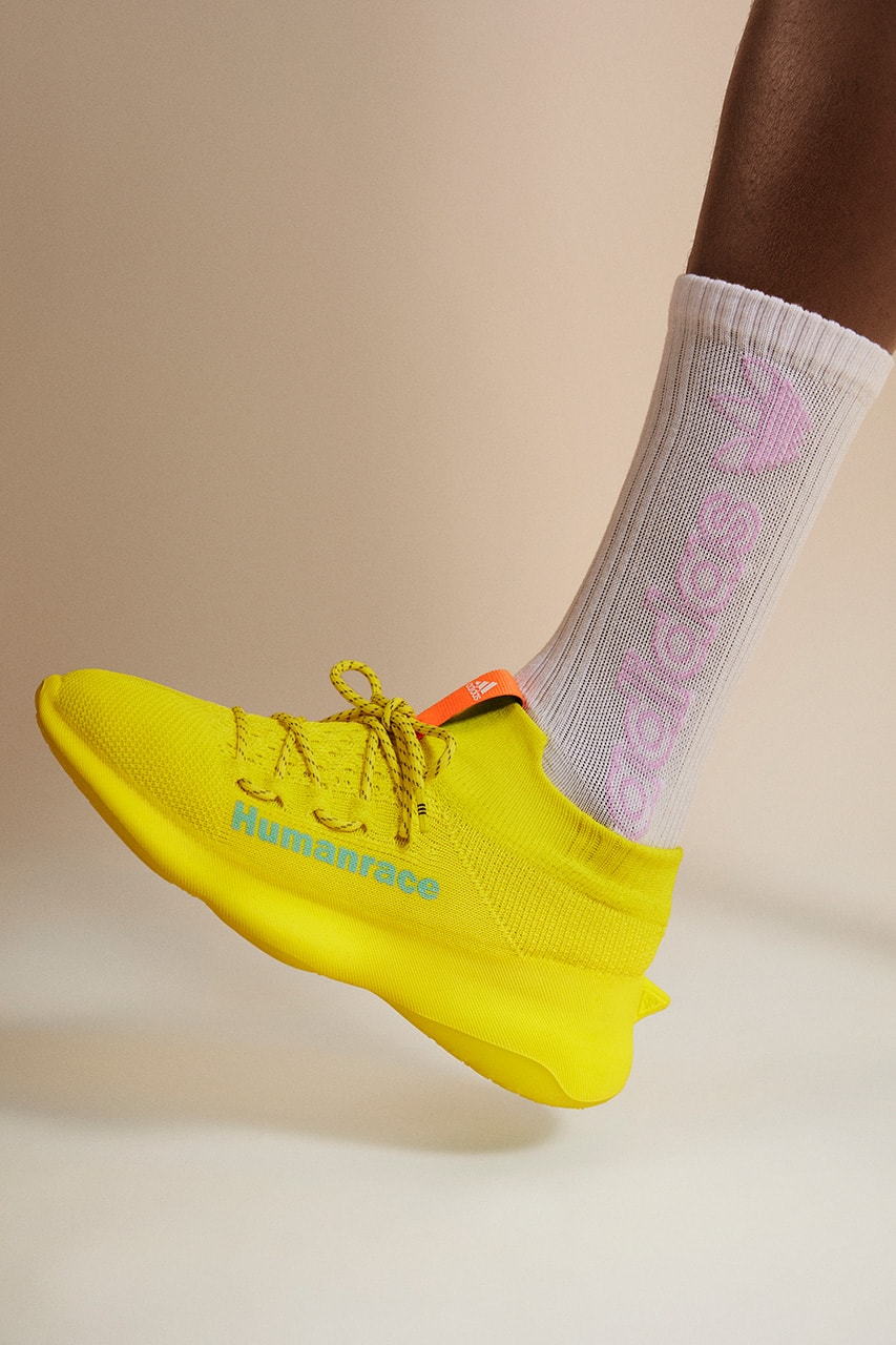 pharrell adidas humanrace sichona shock yellow GW4881 release date info store list buying guide photos price 