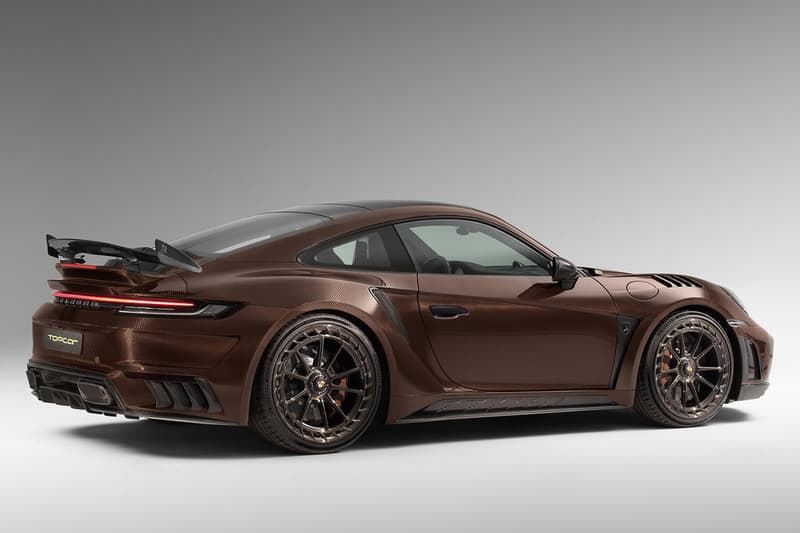 Porsche 911 Turbo S 992-Gen Brown Carbon Fiber Conversion TopCar 992 Stinger GTR Carbon Edition Custom Tuning Bodykit German Supercar