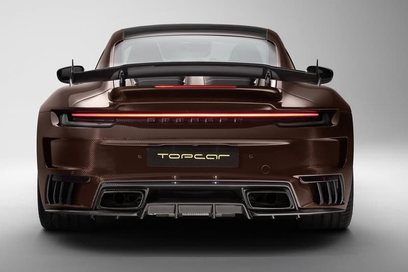 Porsche 911 Turbo S 992-Gen Brown Carbon Fiber Conversion TopCar 992 Stinger GTR Carbon Edition Custom Tuning Bodykit German Supercar