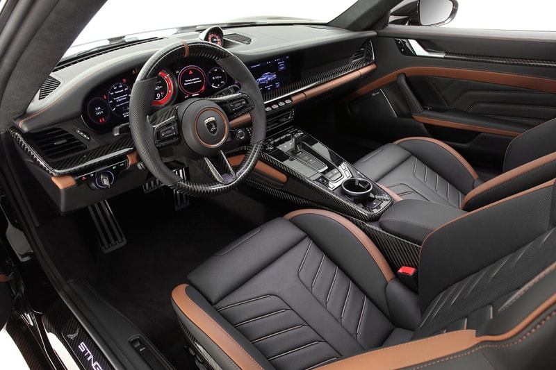 Porsche 911 Turbo S 992-Gen Brown Carbon Fiber Conversion TopCar 992 Stinger GTR Carbon Edition Custom Tuning Bodykit German Supercar