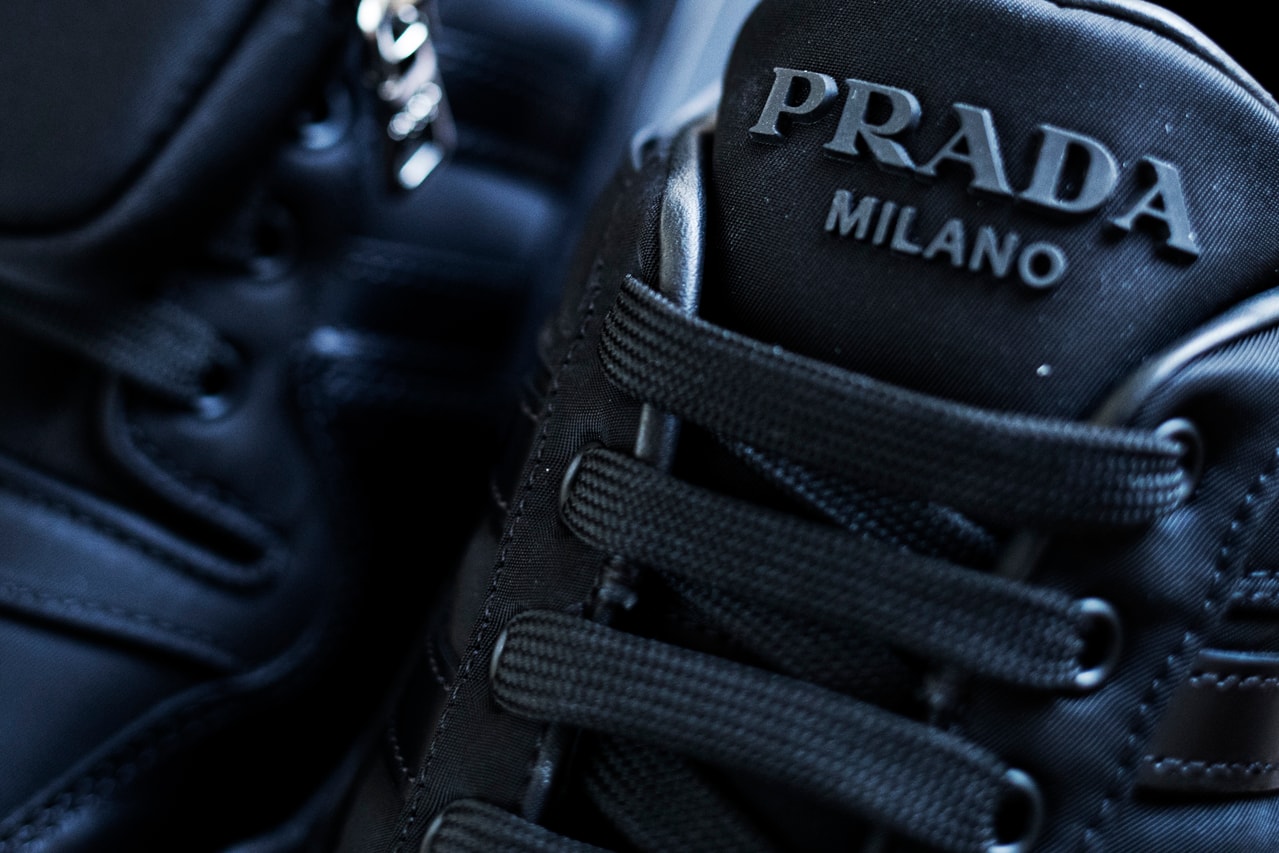 Prada x adidas Originals Forum Low Black gy7040 gy7041 gy7042 gy7043 Closer Look HYPEBEAST Exclusive In Hand Shoot On Foot How to Style Re-Nylon Bag Shoes Footwear Sneakers Collaboration Raf Simons Miuccia Prada