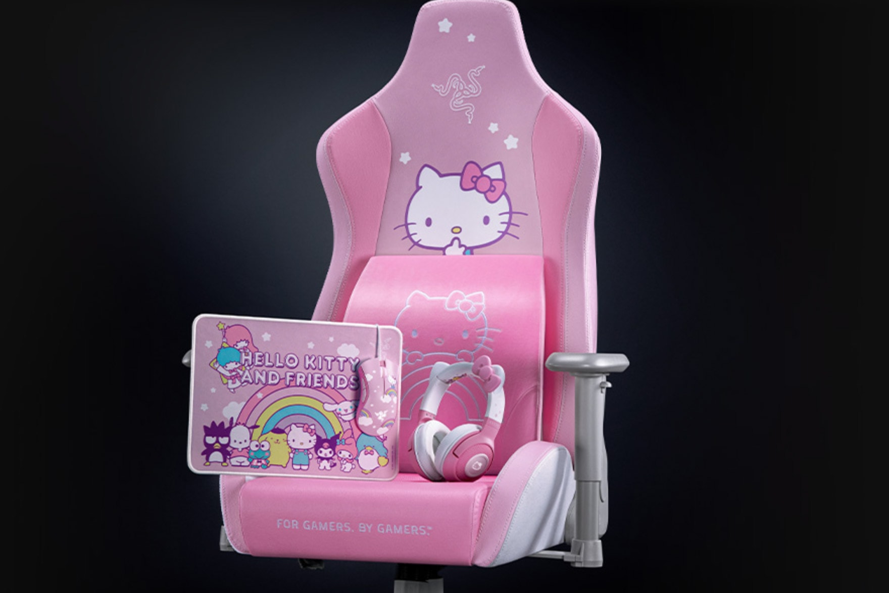 Razer Hello Kitty and Friends Releasing info Iskur X gaming chair Kraken BT headset Goliathus gaming mat Sanrio 