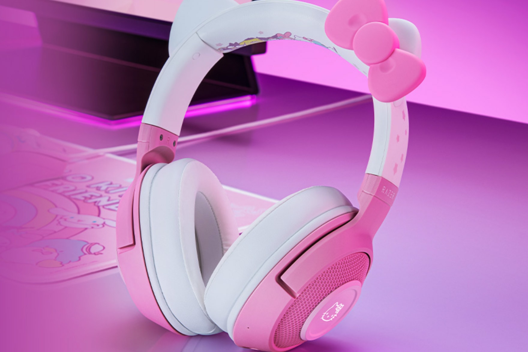 Razer Hello Kitty and Friends Releasing info Iskur X gaming chair Kraken BT headset Goliathus gaming mat Sanrio 