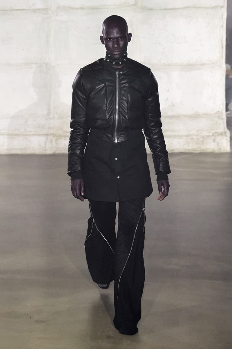 Rick Owens "STROBE" Fall 2022 Menswear Paris Fashion Week Palais de Tokyo Runway Collection Mens Review Lightbulb Hats Dan Flavin Kiss Boots