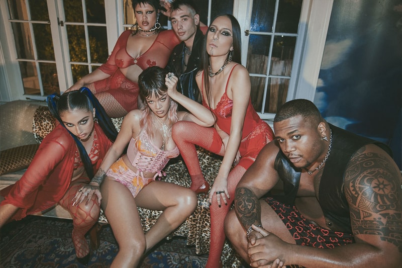 Rihanna Stars in Latest Savage x Fenty Valentine's Day Collection Campaign love on the edge anti lingerie lola leon lava claire quannah chasinghorse tess mcmilan underwear love sexy