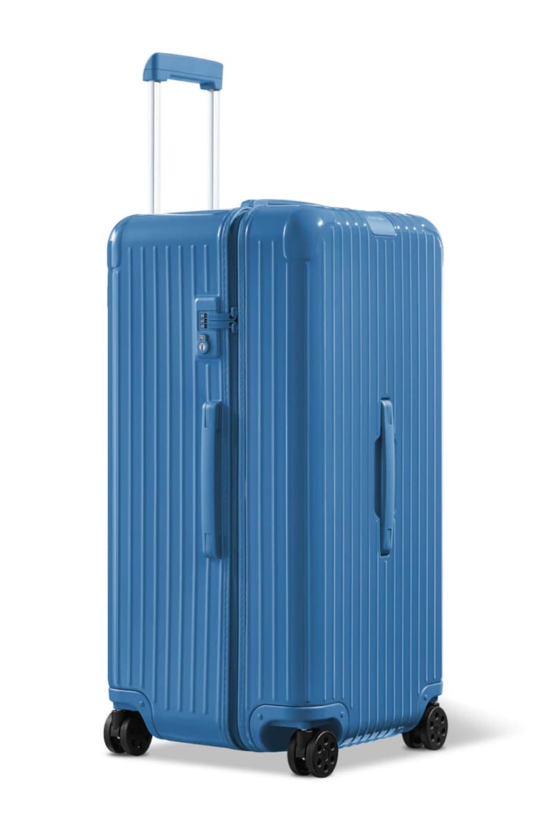 RIMOWA Essential Azure Flamingo colorways tanzania luggage baggage suitcase size cabin trunk phone case laptop pouch cardholder flap backpack crossbody bag polycarbonate release info 