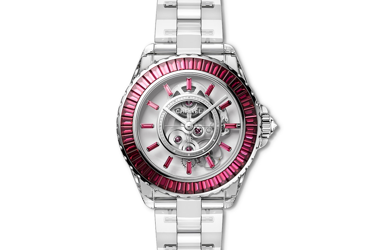 Chanel Paints Its Haute Horlogerie Collection Red With Transparent Gem Set Sapphire Crystal Watches