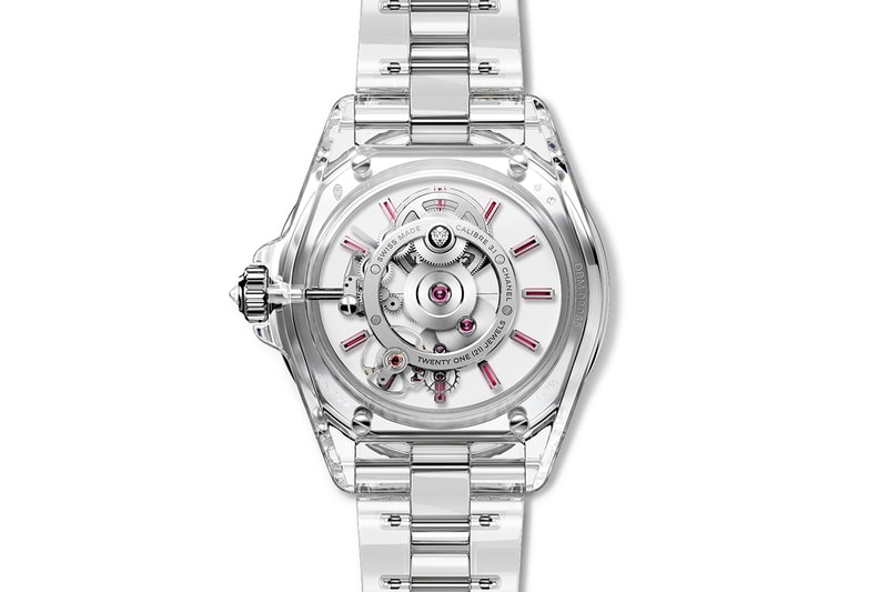 Chanel Paints Its Haute Horlogerie Collection Red With Transparent Gem Set Sapphire Crystal Watches