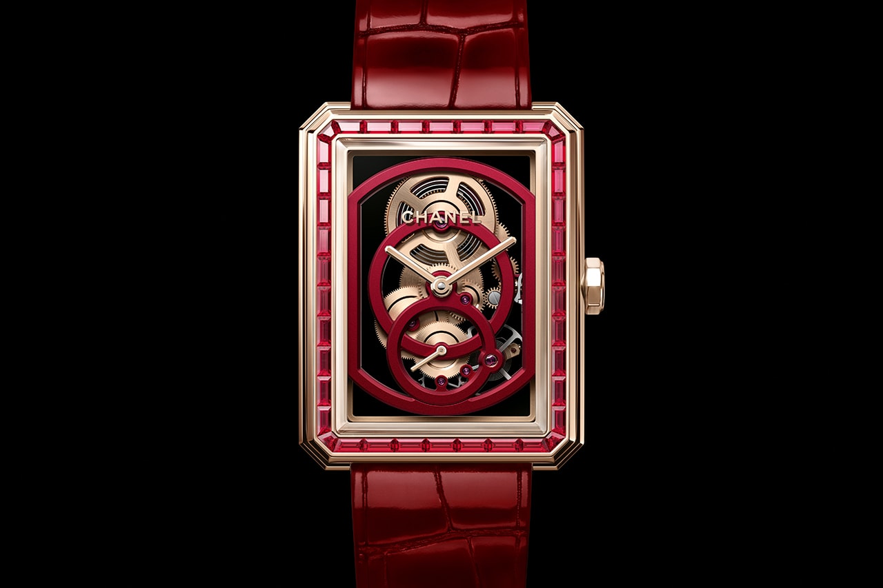 Chanel Paints Its Haute Horlogerie Collection Red With Transparent Gem Set Sapphire Crystal Watches