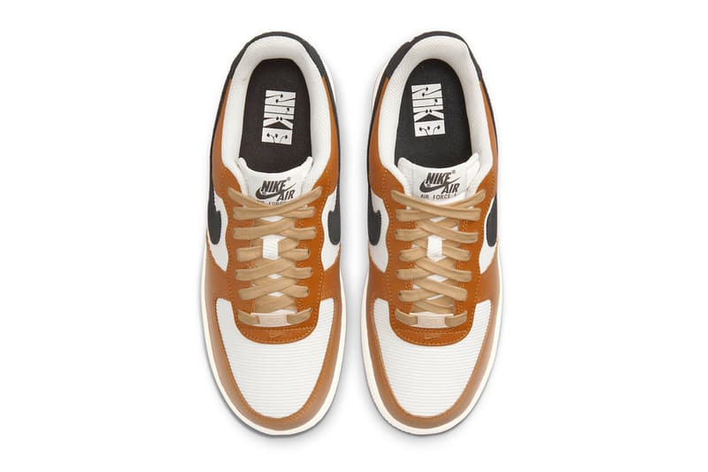 nike air force 1 low mushroom DO6682-200 official images ombre brown leather corduroy coffee laces black white  release info