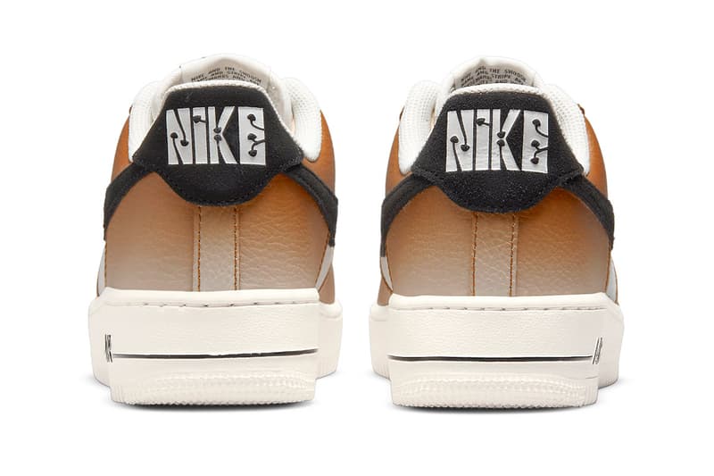 nike air force 1 low mushroom DO6682-200 official images ombre brown leather corduroy coffee laces black white  release info