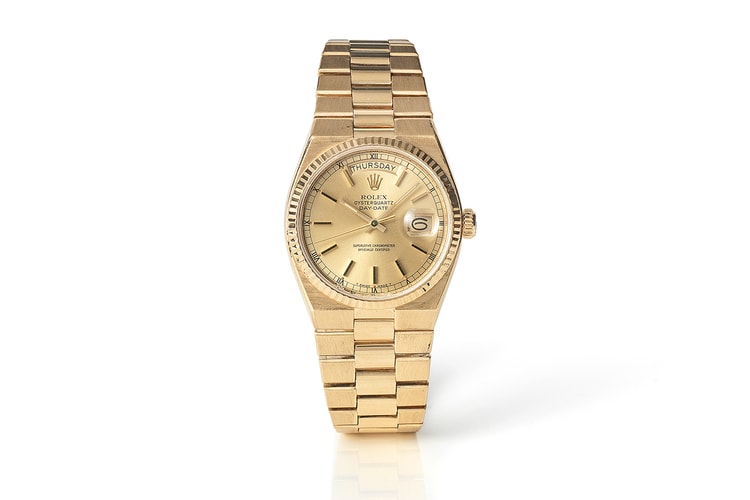 Sir Michael Caine's Gold Rolex Oysterquartz Day Date To Be Sold at Auction