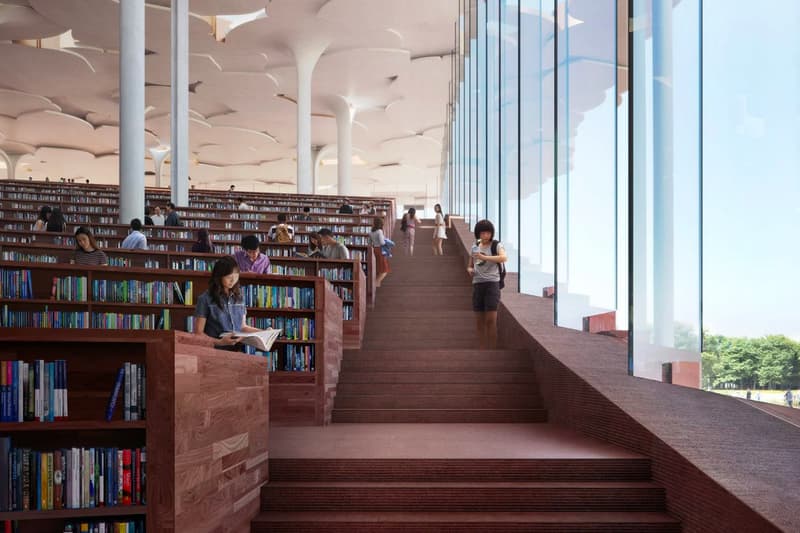 Snøhetta Sub-Center Library Beijing China Ginkgo Trees