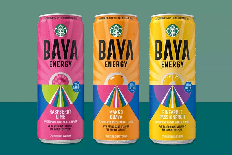 Starbucks Baya Energy drink news Raspberry Lime Mango Guava Pineapple Passionfruit coffee caffeine cafe 