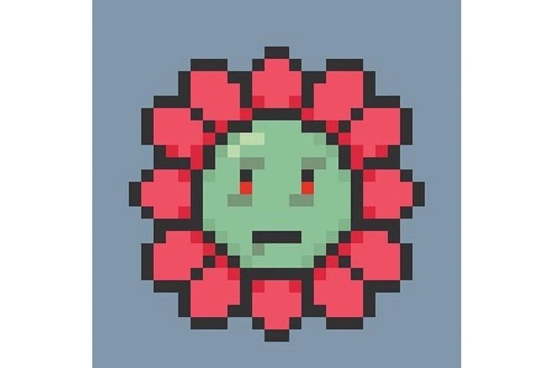 Takashi Murakami Teases New Murakami Flowers NFT Project pixel art crypto 12 petal tamagotchi tech mr hashimoto clonex release info date whitelist images