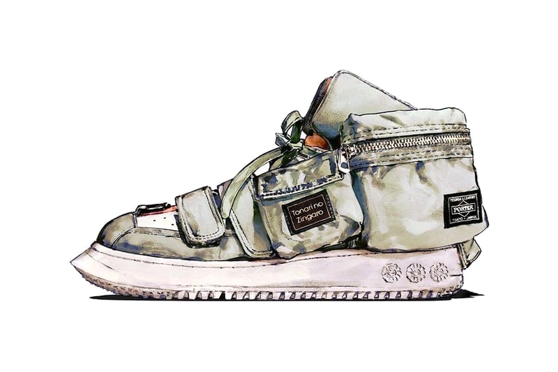Takashi Murakami Restarts Reignites Sneaker Project porter yoshida bags backpack crossbody green black orange evangelion inspiration from scratch tm KK nike basketball shoes footwear news