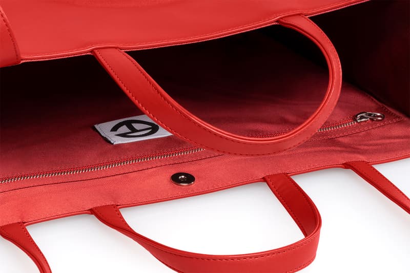 Telfar Red Collection Shopping Bags HBX Release Info Price Buy Cap Faux Vegan Leather Belt Logo