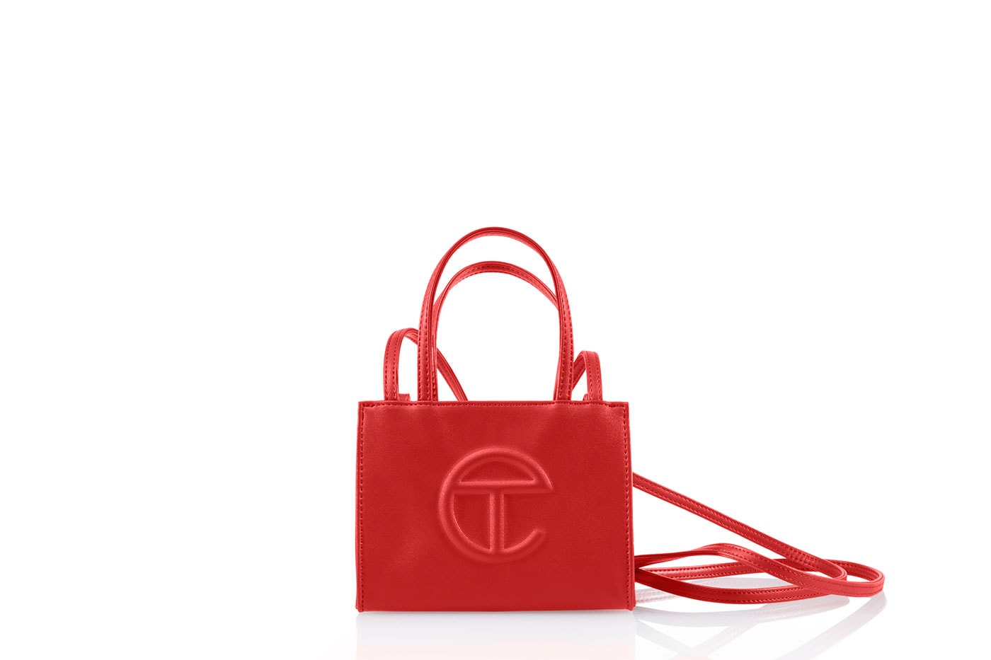 Telfar Red Collection Shopping Bags HBX Release Info Price Buy Cap Faux Vegan Leather Belt Logo