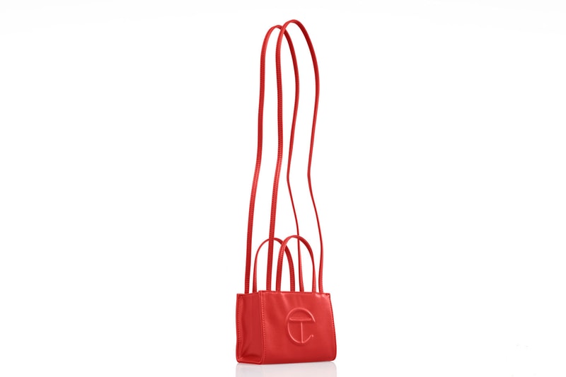 Telfar Red Collection Shopping Bags HBX Release Info Price Buy Cap Faux Vegan Leather Belt Logo