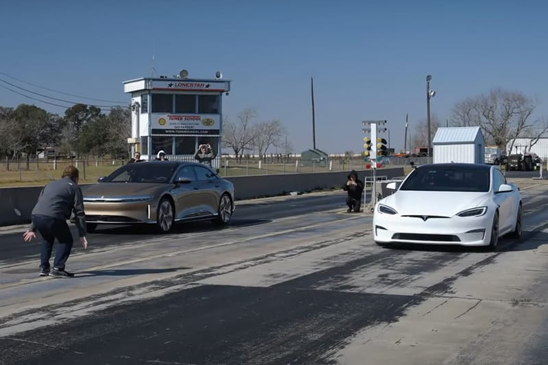 Watch the Lucid Air Dream Drag Race Tesla's Model S