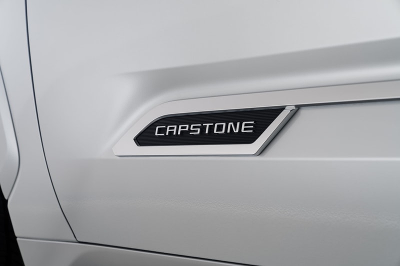 Toyota Announces Luxury Pickup Tundra Capstone Twin-Turbo V-6 Engine Intelligent Safety i-FORCE MAX Hybrid Powertrain 437 Horsepower 22-inch Chrome Rims