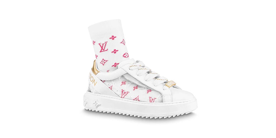 Louis Vuitton White & Gold Transparent Time-Out Womens Sneaker
