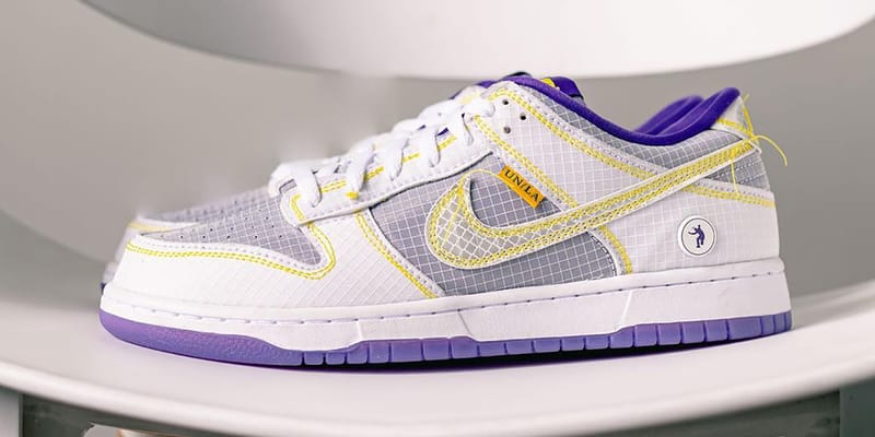 gold and purple dunks