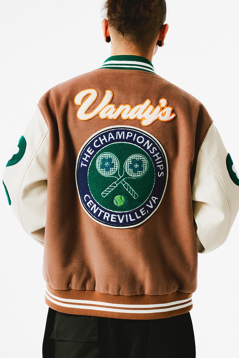 Vandy The Pink VTP WORLDWIDE TENNIS CLUB Varsity Jacket Release HEIGHTS. Info Date Buy Price HEIGHTS.