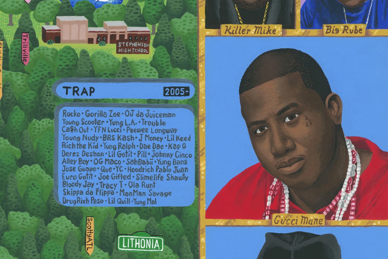 Veazey Studio Atlanta Rap Map Illustration Hip-Hop