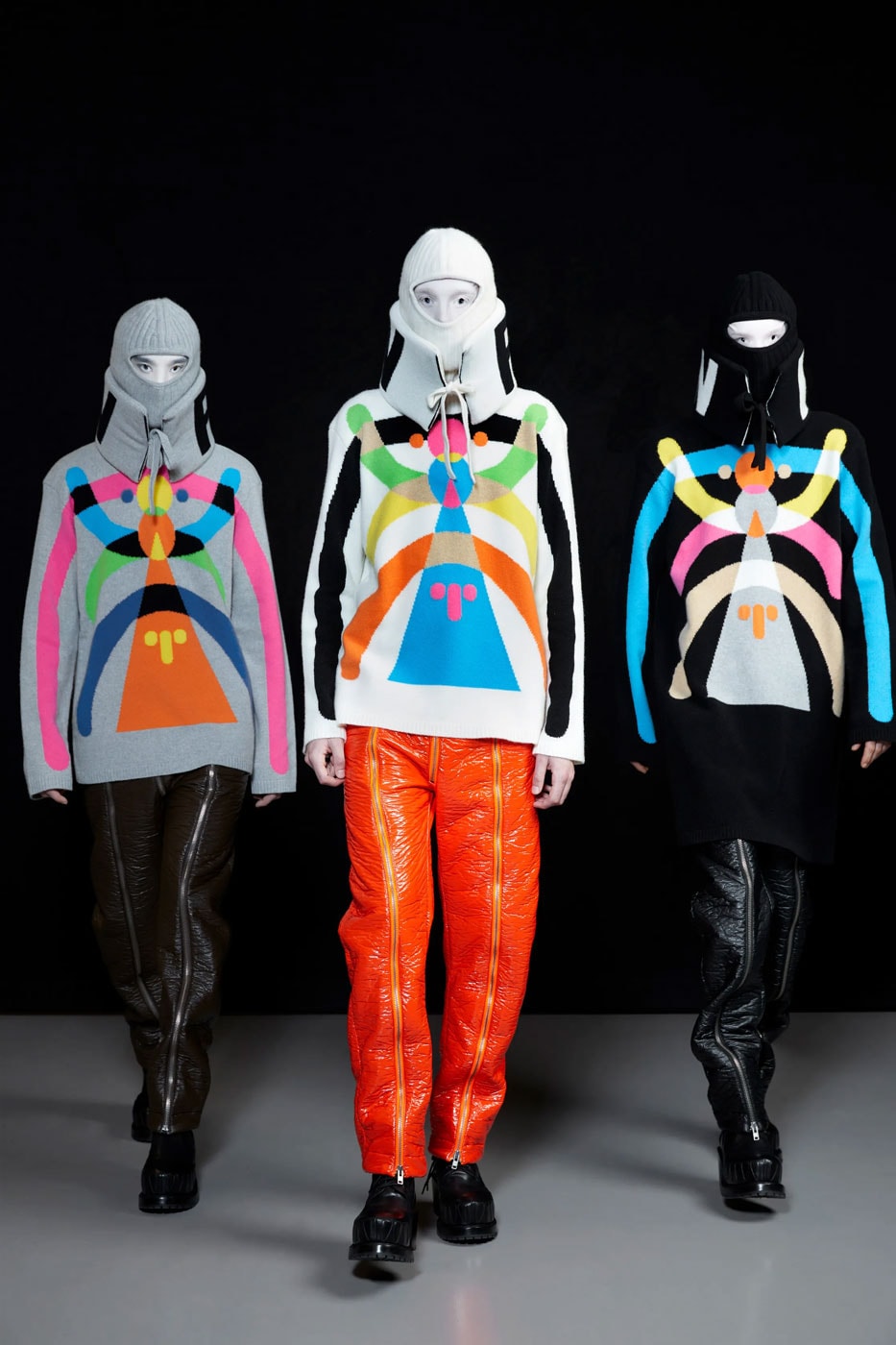 Walter Van Beirendonck FW22 Is a Masterclass in Going Incognito paris fashion week runway color blocking bodysuits high fashion