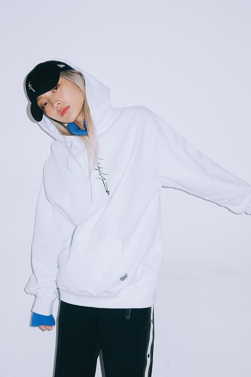 Yohji Yamamoto x New Era Vertical Series Essentials fw22 ss22 black white embroidery drawstring release info date price