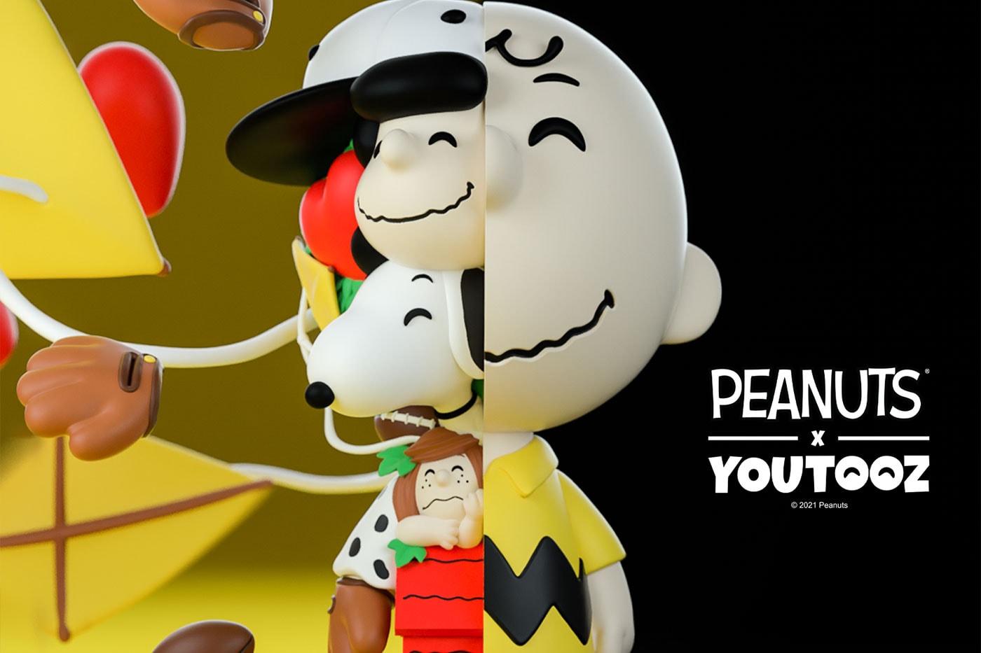 Youtooz Charlie Brown Dissected Figure Buy Price Release Info Peanuts Revealed Snoopy Lucy van Pelt Peppermint Patty Woodstock