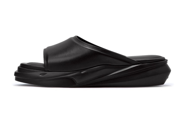 1017 ALYX 9SM Drops Black Leather Mono Slides