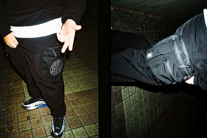 BEAMS T x RAMIDUS x Diaspora Utilitarian Capsule Apparel Collection Street Style Streetwear Cargo Pants Water-Resistant Anorak Sweatshirt Black Khaki Harajuku Tokyo Functional Weather Silhouettes Thermo-Regulating Environment Day Evening Messenger Bag Nylon