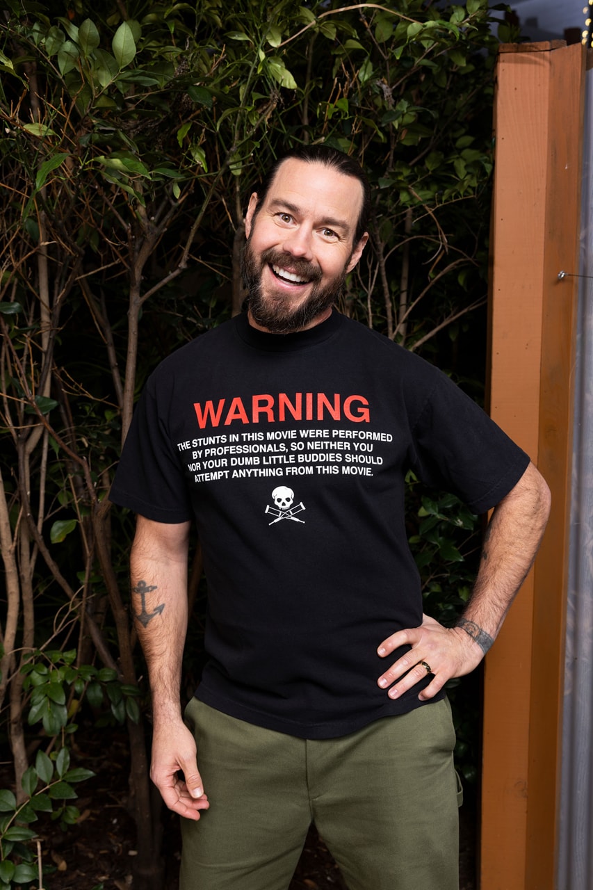 Babylon “Jackass Forever” Capsule Movie Premiere Paramount Pictures Theaters Nationwide Television Series Branded Chinos Logo Apparel Collection T-Shirts Hoodies Jackets Johnny Knoxville Jackass Franchise Sixth Installment Lookbook Chris Pontius Beanie Jasper Steve-o Jeff Tremaine Danger Ehre