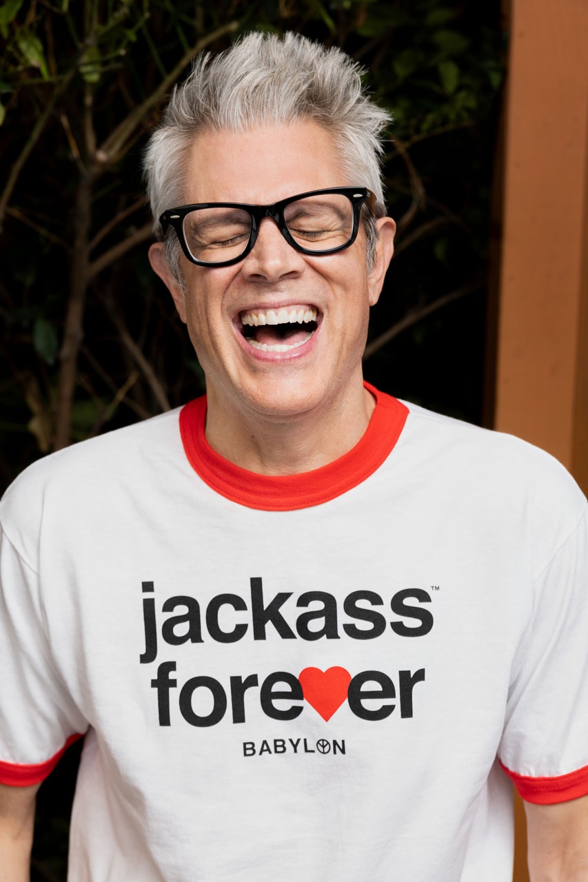 Babylon “Jackass Forever” Capsule Movie Premiere Paramount Pictures Theaters Nationwide Television Series Branded Chinos Logo Apparel Collection T-Shirts Hoodies Jackets Johnny Knoxville Jackass Franchise Sixth Installment Lookbook Chris Pontius Beanie Jasper Steve-o Jeff Tremaine Danger Ehre