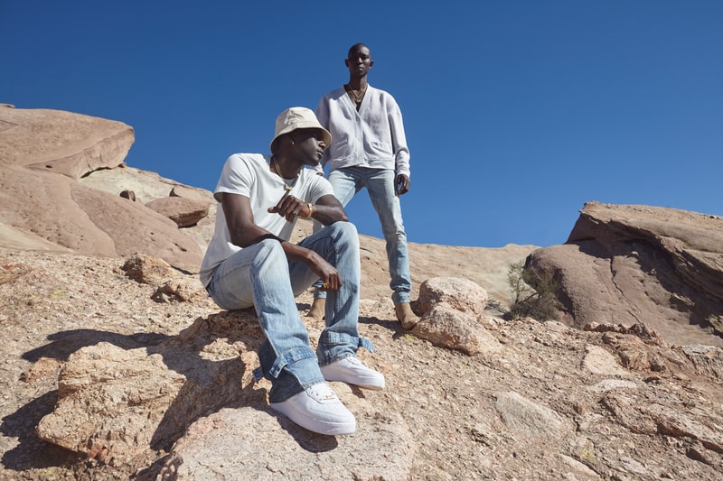 Hudson x Brandon Williams Monochrome Denim Apparel Wardrobe Essentials Basics Textural Treated Greyscale Jackets Cardigans T-Shirts Cream Off-White Celebrity Stylist Casual Clothing 