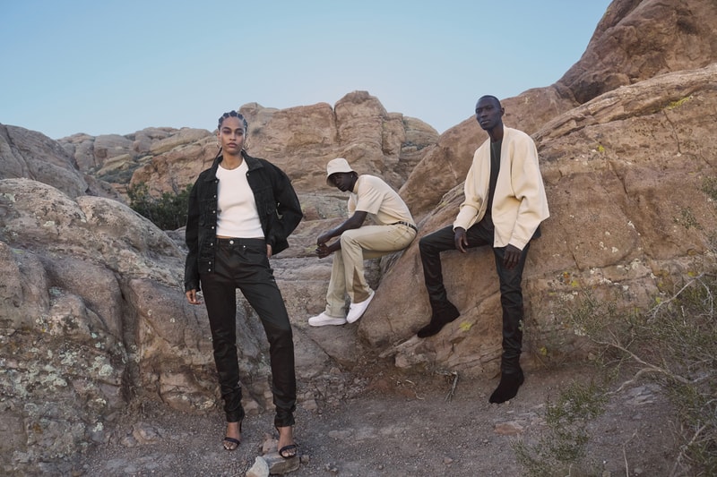 Hudson x Brandon Williams Monochrome Denim Apparel Wardrobe Essentials Basics Textural Treated Greyscale Jackets Cardigans T-Shirts Cream Off-White Celebrity Stylist Casual Clothing 